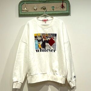 Dolls kill sugar thrillz clueless Cher whatever white pullover sweatshirt small
